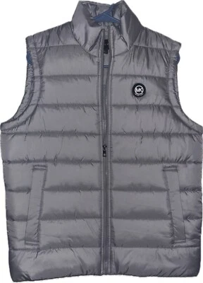 Michael Kors Men’s Puffer Vest Size Medium - Color- Alloy (B.V) - Image 1 of 4