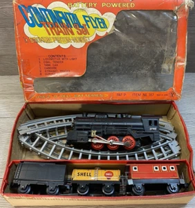 Vintage Metall Litho Blech Continental Flyer Zug Set von Y Toys Made in Japan - Bild 1 von 7