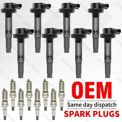 适用于福特 F150 2011 - 2016 5.0L UF622 8 件套点火线圈和铱火花塞 — 第 1/4 张图片