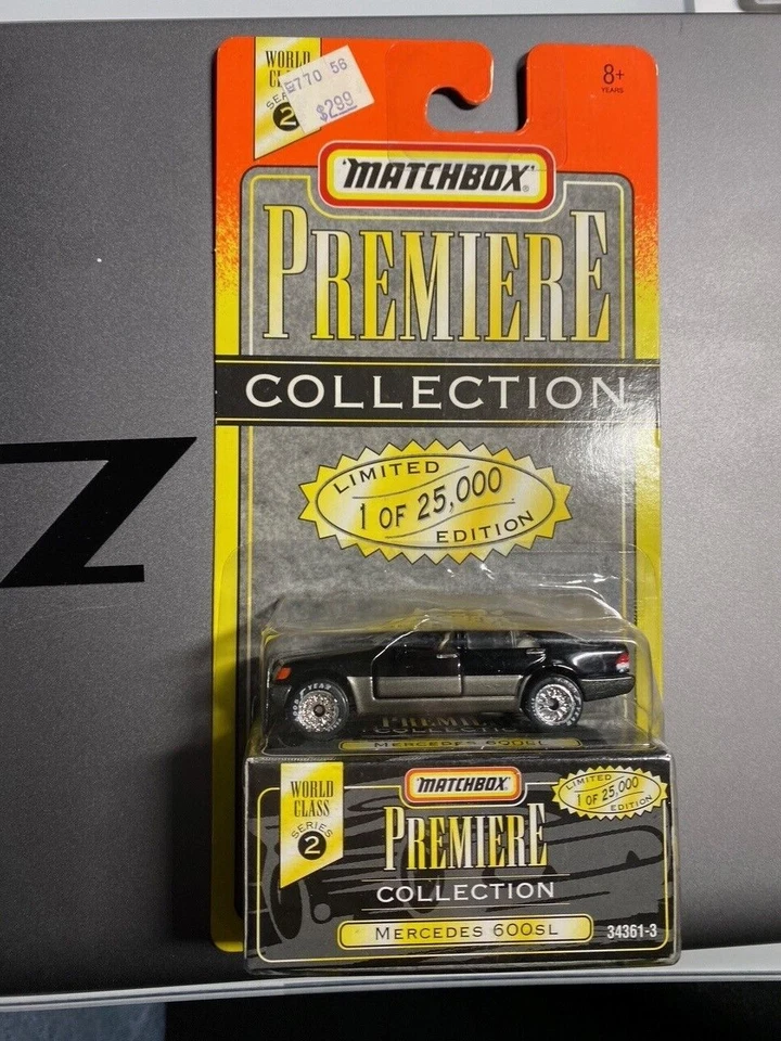 1992 Matchbox Mercedes 600SL black Premiere Collection Series 2 1 of 25,000 - Image 1 of 1