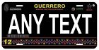 Black Guerrero Mexico Personalized Novelty Car License Plates Any Text