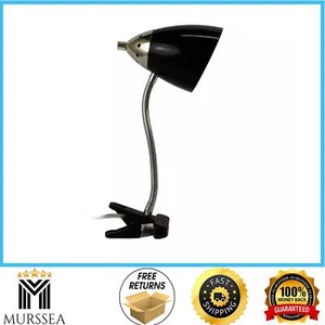14 In. Black Flossy Flexible Gooseneck Clip Light | Limelights Desk Lamp From - Picture 1 of 8