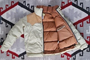 Rocky Mountain Featherbed Down Jacket Tan Brown Khaki Mens 40 Yellowstone Cool - Picture 1 of 11