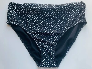TIME AND TRU WOMEN'S XL HIGH WAIST ABSTRACT DOT KNOTTED SWIMSUIT BOTTOM - Picture 1 of 1