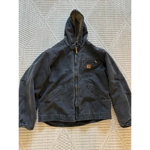 Carhartt J141 Men's Sherpa Lined Full Zip Hooded Detroit Work Jacket Size XL - Picture 1 of 11