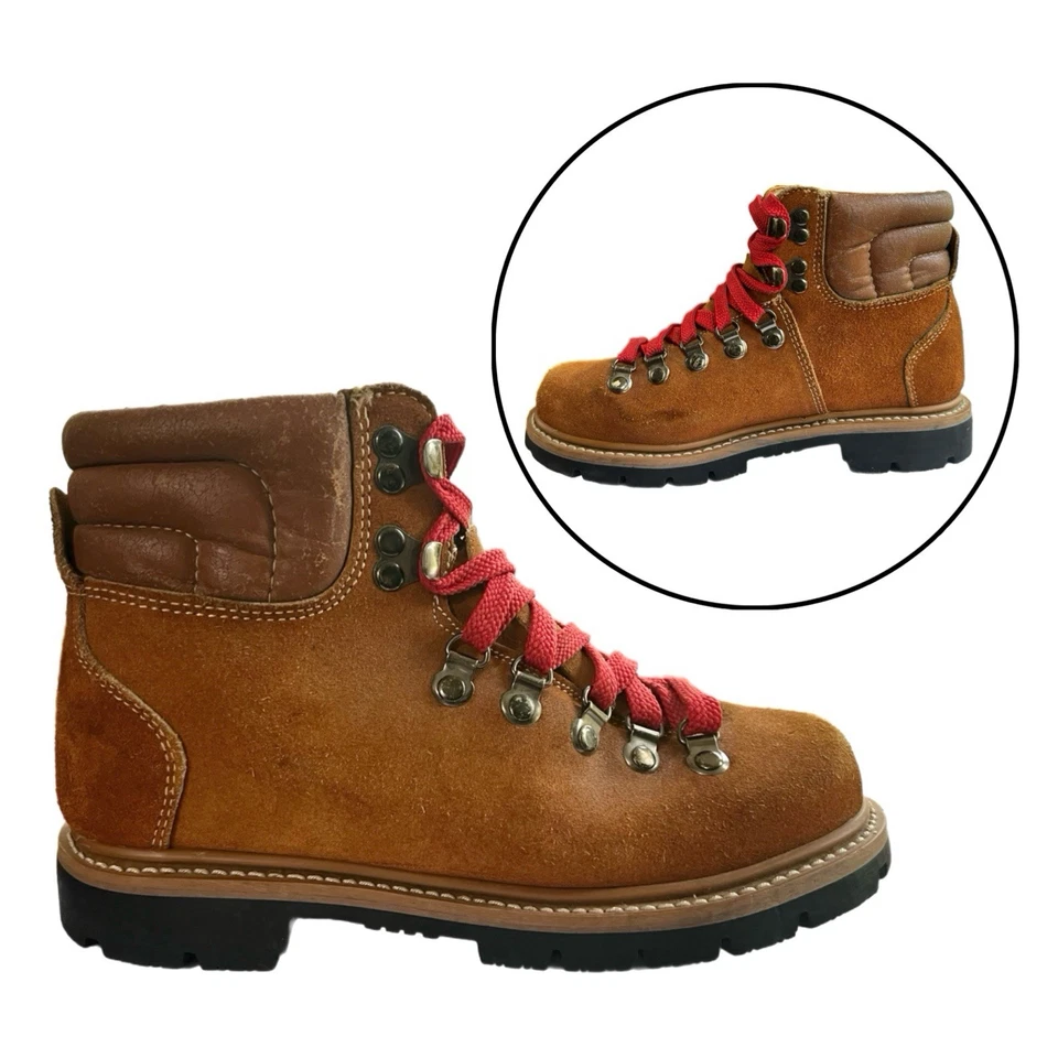 Botas de Montañismo Sears Vintage Años 70 Marrón Óxido Bota de Senderismo - Mujer 7B Foto 1 de 4