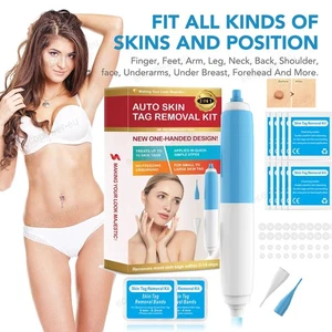 Painless Skin Tag Mole Wart Removal Kit, Auto SKIN TAG Bands Remover Pen Sets DE - Picture 1 of 13