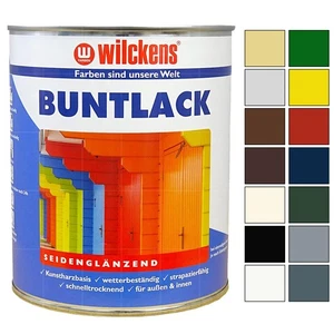 WILCKENS BUNTLACK SEIDENGLAENZEND 0.75 LTR Innen Aussen Kunstharzlack Decklack - Bild 1 von 7