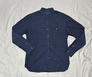 Ralph Lauren Shirt Mens Large Blue Plaid Button Down Slim Fit Long Sleeve Casual - Picture 1 of 10