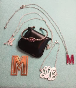 Geborgenes "M" Monogramm Schmuck Konvolut, alles tragbar - Bild 1 von 9