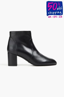 RRP€540 STUART WEITZMAN Leather Ankle Boots US8 UK5.5 EU38.5 Black Almond Toe - Image 1 of 4