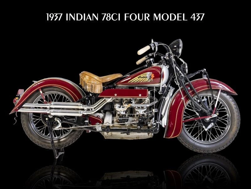 Indian 78ci 1937 modelo 437 motocicleta nueva letrero de metal: 9x12" envío gratis Foto 1 de 1