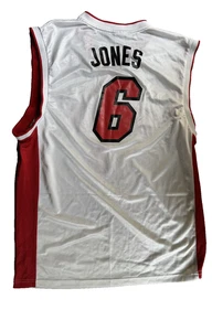 Reebok Mens Miami Heat Jersey #6 Eddie Jones White Size Large Swingman - Picture 1 of 12