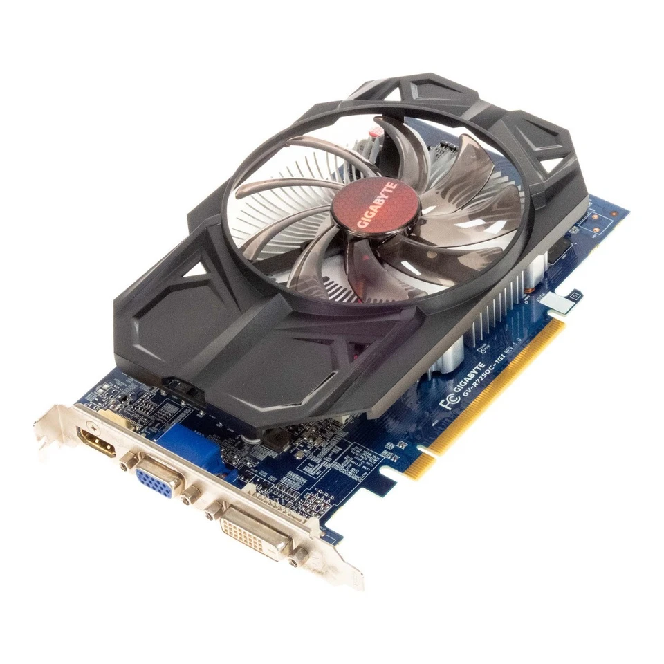 Graphics Card GIGABYTE AMD RADEON R7 250 1GB GDDR5 GV-R725OC-1GI PCIe - Image 1 of 3