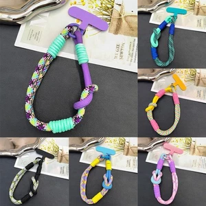 Handwoven Braided Phone Lanyard Camera Hanging Rope Phone Charm Accessories - Photo 1 sur 17