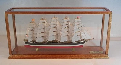 1/700 Segelschiff 5-Mast Vollschiff Preußen Vitrine 29cm Schiff 21cm OVP #514 - Bild 1 von 4