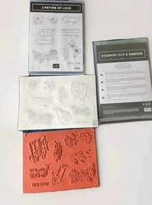 Stampin Up LIFETIME OF LOVE Cling Stamp Set & Dies Flowers Wedding Lifetime NEW - Picture 1 of 5
