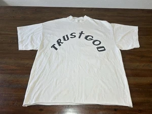 Camiseta corta Kanye West Sunday Service Trust God grande cuello falso Ye Tour - Imagen 1 de 17