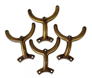 Set of 4 Vintage 36" C Shaped Ceiling Fan Blade Arm Bracket Antique Brass 73183 - Picture 1 of 16
