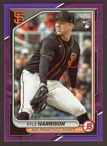 2024 Bowman KYLE HARRISON Purple Paper Rookie 016/250 #11 San Francisco Giants - Picture 1 of 1