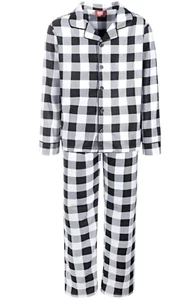 FAMILY PAJAMAS Toddler Kids' 2-Piece Buffalo Check Pajama Set sz 2T-3T Black - Picture 1 of 2