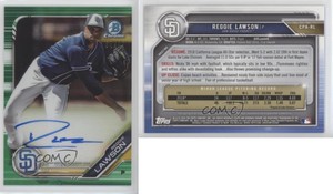2019 Bowman Chrome Prospect Auto Green Refractor /99 Reggie Lawson #CPA-RL Auto