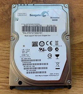 Disco duro SATA SEAGATE MOMENTUS 2,5" 500 GB ST9500423AS 9RT143-500 *PROBADO* - Imagen 1 de 6