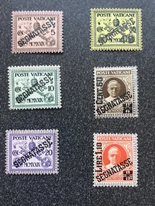 #1s of the World Vatican City J1-6 MNH/LH 1931 Scott $ 228.00 KS Philatelics - Picture 1 of 4