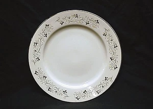 Moon Mist Dinner Plate Gray White Scrolls Flowers Fine China of Japan - Picture 1 of 5