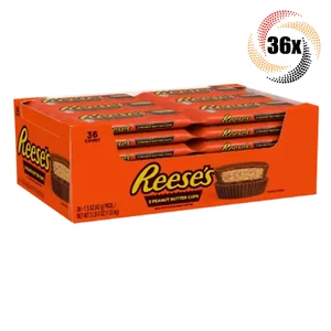 Full Box 36x Packs Reese's Chocolate Peanut Butter Cups | 2 Cups Each | 1.5oz - Picture 1 of 2
