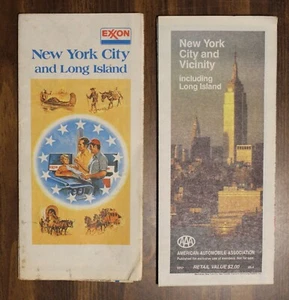New York City and Long Island Map Lot 1975 1988 - Picture 1 of 6