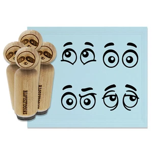 Cartoon Eyes Tired Raised Open Happy Rubber Stamp Set Stamping Crafting Planners - Picture 1 of 10