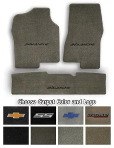 Chevy Avalanche 3pc Classic Loop Carpet Floor Mats-Choice of Carpet Color & Logo - Bild 1 von 4