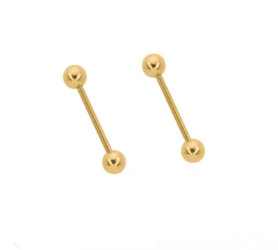 Internal Thread Labret Stud Bridge Piercing Titanium Lip Ring Tongue Earrings - Image 1 of 4