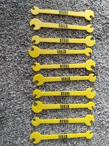 Steel Wrench Shaped Plastic Stir or Swizzle Stick Lot of 10 New Years Drink Stir - Picture 1 of 3