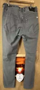 Matix Magic Johnson Herren Denim Jeans 34W Charcoal Stretch Regular Straight Zippe - Bild 1 von 8