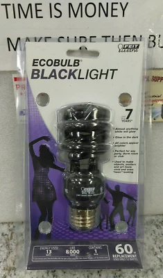 Feit  13W/60W BLACK Light Bulb  Electric Ecobulb Black Light Bulb  (L4LOBBY - Image 1 of 4
