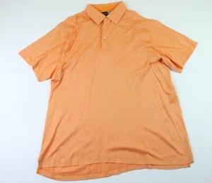 Polo Saks Fifth Avenue XL naranja para hombre mezcla de algodón manga corta a rayas - Imagen 1 de 6