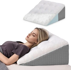 Bed Wedge Pillow Memory Foam Sleeping Support Pillow, Dual Layer bed wedge - Picture 1 of 6