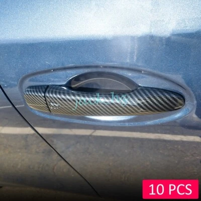 For Nissan Rogue Sport Kicks X-Trail Carbon Fiber Keyless Door Handle Cover Foto 1 de 4