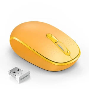 Wireless Mouse, 2.4G Quiet Computer Mouse with USB Receiver, 4 Buttons Portab... - Picture 1 of 7