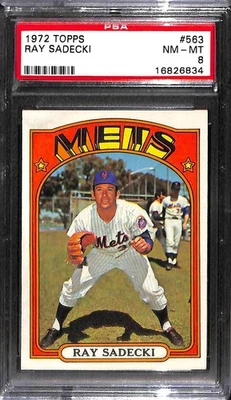 1972 TOPPS #563 RAY SADECKI PSA 8 NM-MT 16826834  - Image 1 of 3