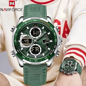 NAVIFORCE Men's Military Chronograph Waterproof Quartz Digital Sport Watch - Picture 1 of 10