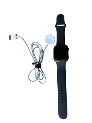 Apple Watch Ser 9 45mm Midnight Aluminum MR9A3LL/A M/L Midnight Sport Band -READ - Image 1 of 4