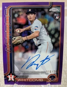 2025 Topps Chrome Baseball Shay Whitcomb Purple Refactor On Card Auto /250 - Picture 1 of 2