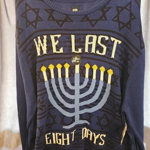 Neu mit Etikett Route 66, Chanukka hässlicher Weihnachtspullover für Herren Größe 2 XL - Bild 1 von 8