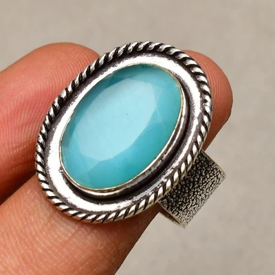 Anello gioiello in argento sterling 925 fatto a mano con pietra preziosa... - Immagine 1 di 4