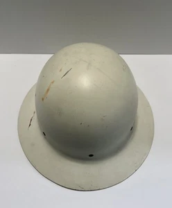 Vintage WWII White Metal Helmet US Government Civil Defense Hard Hat - Picture 1 of 6