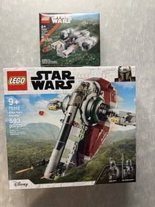 LEGO Star Wars 75312 Boba Fett’s Starship y 75321 Razor Crest Microfighter LOTE - Imagen 1 de 9