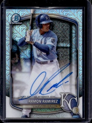 2025 Bowman Chrome Mega Box Ramon Ramirez Prospect Auto Mojo Refractor #BMA-RR - Image 1 of 2
